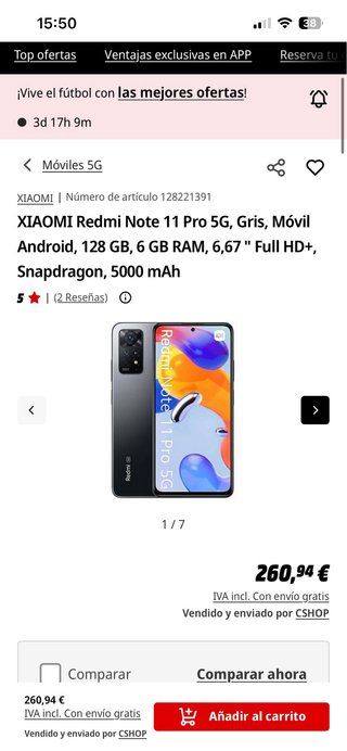 Xiaomi Redmi Note 11 Pro Grafito