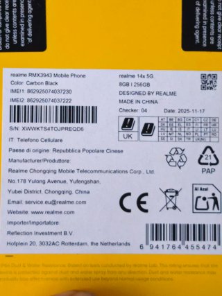 Teléfono Móvil Negro 8GB RAM 5G