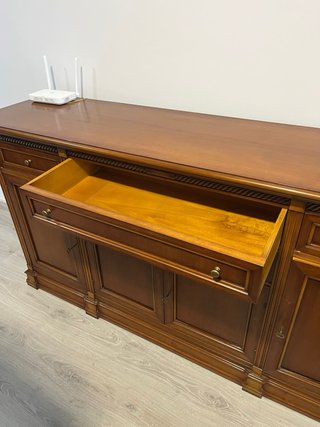 Conjunto comedor madera. Del Corte Inglés