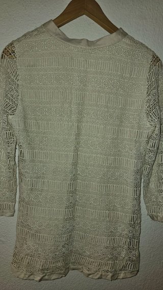 Top encaje Debi Debo beige