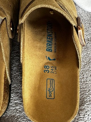 Zuecos Birkenstock Talla 38 Gris Verde