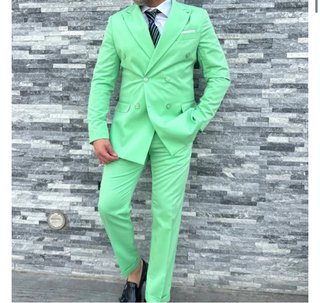 Abito uomo verde acqua