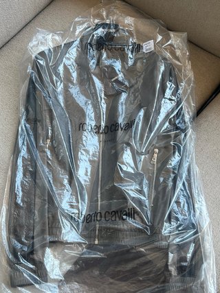 Giubbotto uomo Roberto Cavalli pelle verde oliva