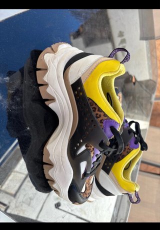Zapatillas Buffalo Morado y Amarillo