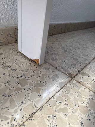 Mesa de comedor extensible blanca