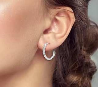 Pendientes Aro Trenzados con Circonitas