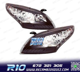 FAROS PARA RENAULT MEGANE III 08-11 FONDO NEGRO