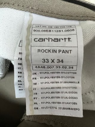 Pantalón corto Carhartt marrón. Talla 33.