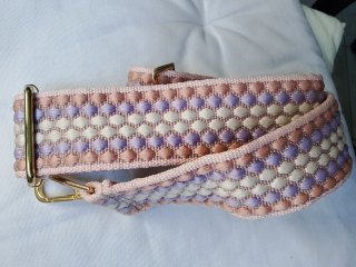 Tracolla borsa tessuto rosa chiaro e rosa