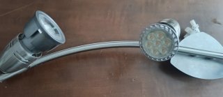 Lámpara de techo LED plateada