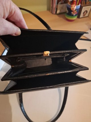 Borsetta pelle vintage anni 50/60