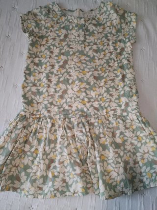 Vestido Bossa Talla 6 Años Estampado Hojas