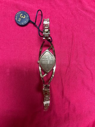 Reloj Brazalete Plata y Negro