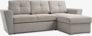 Sofá Cama Chaise Longue Tela Arena Claro JYSK