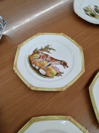 Set 8 piatti decorativi cani