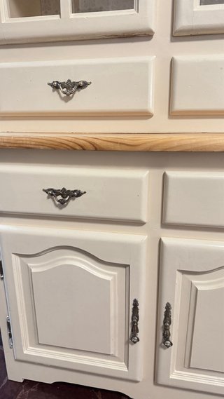 Vitrina  de madera y cristal restaurada