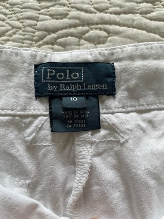 Bermuda Ralph Lauren niño blanca T.10