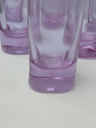 Set 6 Bicchieri Murano Viola Vetro