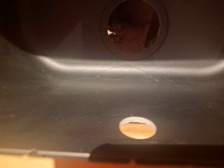 Fregadero de cuarzo negro con 1 seno y escurridor