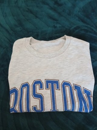 Camiseta Boston Hombre Azul y Blanco