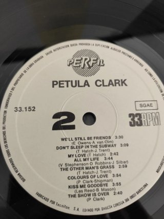 Vinilo LP Petula Clark - Grabación Digital