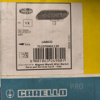 FARO ANTINIEBLAS IZQUIERDO PEUGEOT 406 NUEVO LAA632