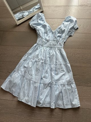 Vestito Hollister a righe azzurre