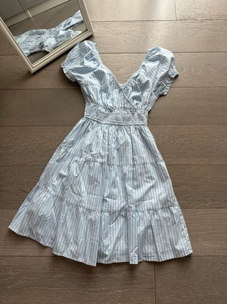 Vestito Hollister a righe azzurre
