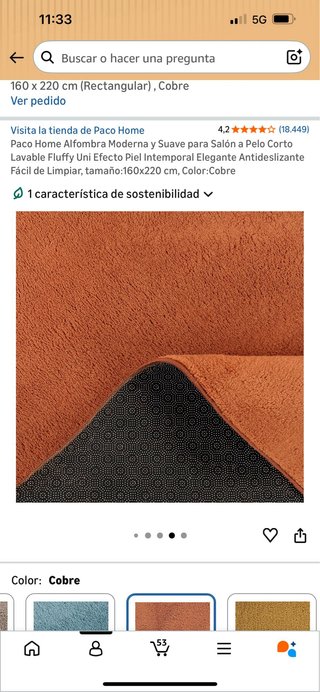 Alfombra Paco Home Cobre 160x220 cm