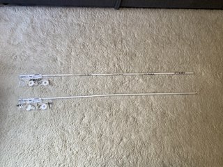 2 Barras Cortina IKEA IRJA Blancas 140cm Nuevas
