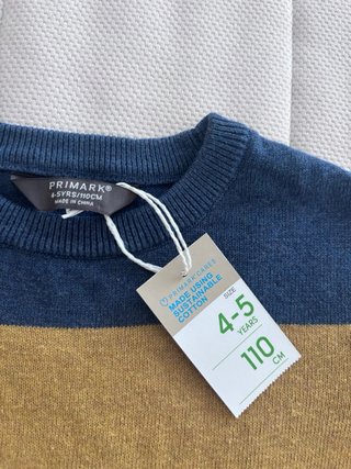 Maglione bambino Primark 4/5 anni righe