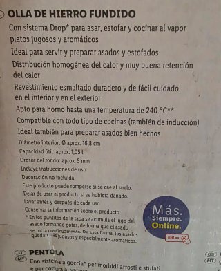 Olla Ernesto Hierro Fundido Roja 1.05L