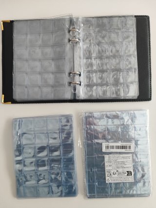 Álbum para monedas con fundas transparentes
