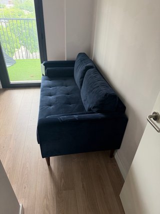 Sofá Maison du Monde Olivia Azul Terciopelo