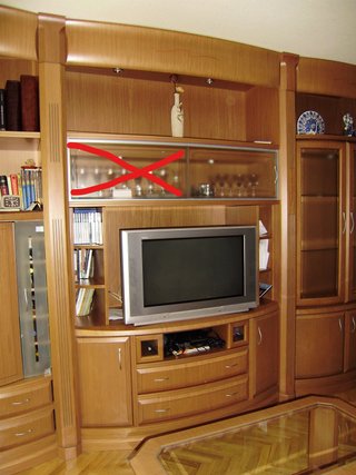 Mueble salón madera cerezo
