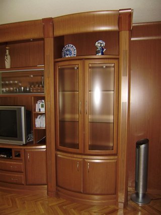 Mueble salón madera cerezo