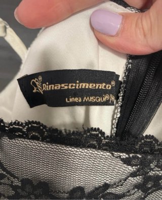 Vestido de fiesta negro y blanco