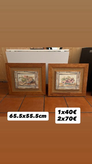 Cuadros Decorativos Madera Flor Beige/Marrón