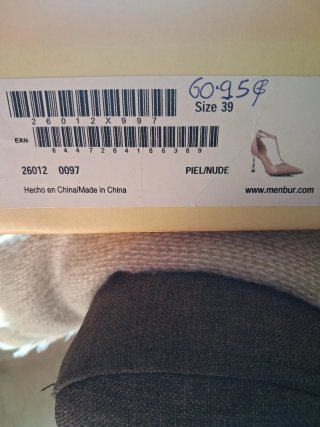 Zapatos Charol Nude T-Strap Tacón Mujer