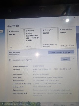 HP ProBook 4710s Portátil Negro