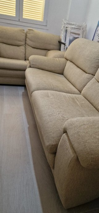 Sofá modular 2 piezas tela beige