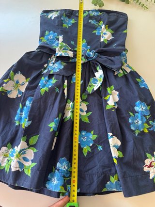Vestido Hollister Floral Talla M Azul Marino