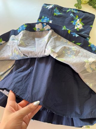 Vestido Hollister Floral Talla M Azul Marino