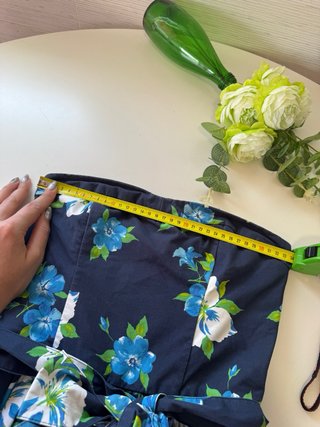 Vestido Hollister Floral Talla M Azul Marino
