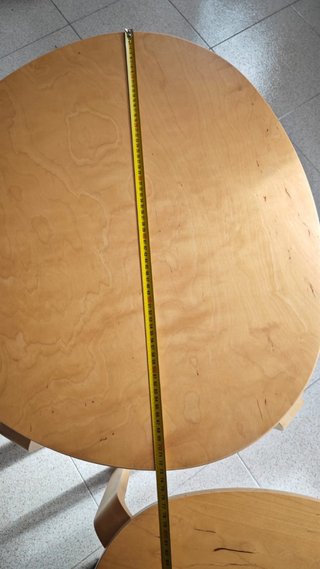 Juego 2 mesas auxiliares madera estilo nórdico