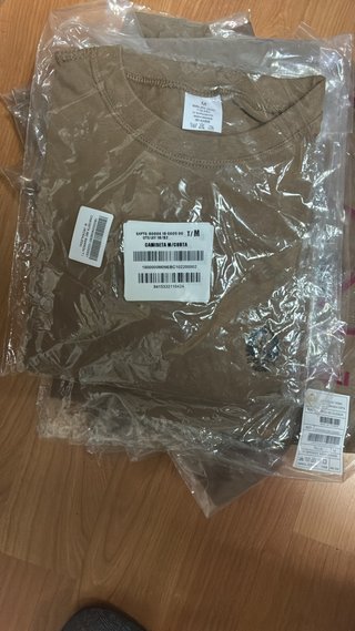 Camiseta militar M/Corta Ejército Marrón