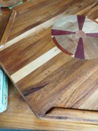 Bandeja octogonal de madera