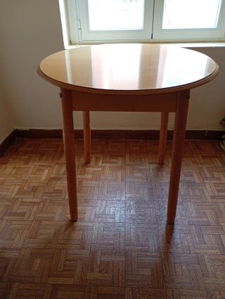 Mesa redonda extensible madera