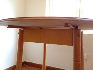 Mesa redonda extensible madera