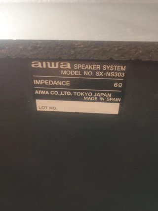 Pareja Altavoces Aiwa Gris y Negro